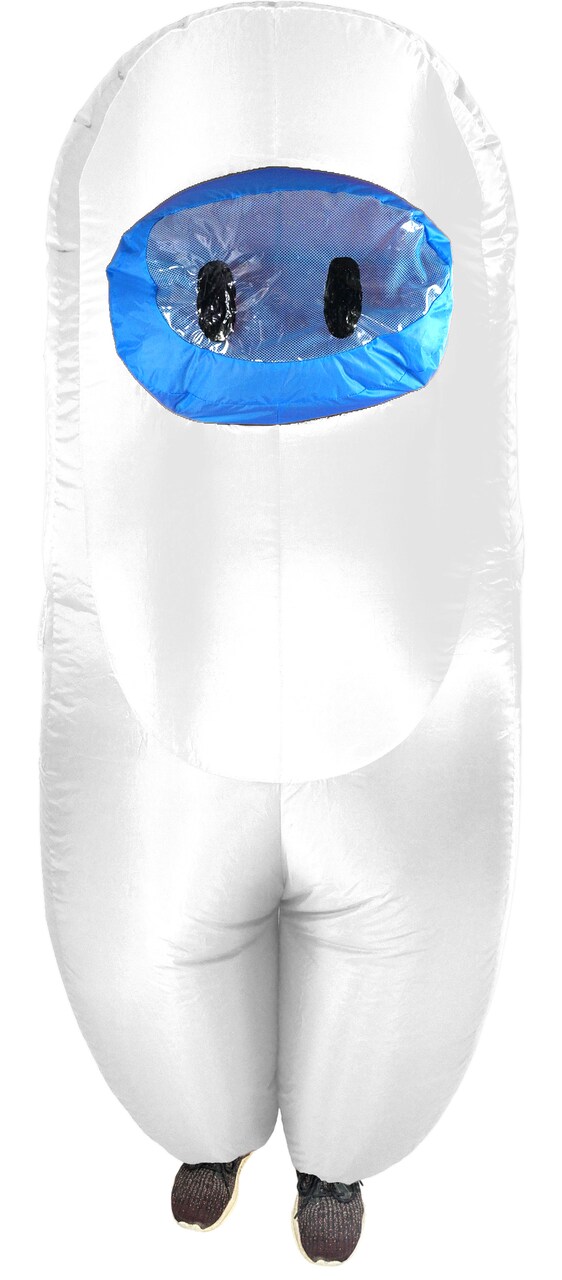 Adult's Amongst Us White Imposter Sus Crewmate Killer Inflatable Costume